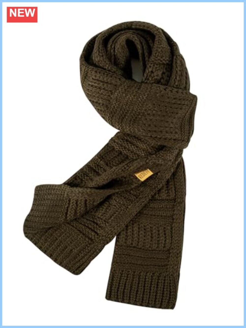 Long Knit Scarf Chunky Winter Wrap 100% Acrylic Warm Cold Weather